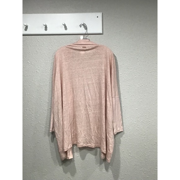 Lunya Linen Knit Dusty Rose Cardigan Open Front OS Lightweight Minimalist Cozy - Picture 11 of 11